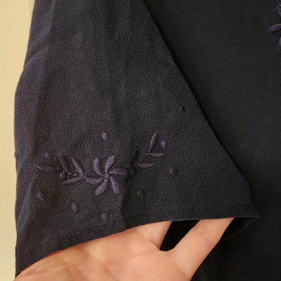 Superb navy silk blouse from Des Petits Hauts - Picture 3 of 10